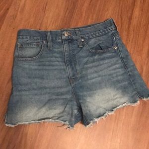 Madewell high waisted jean shorts